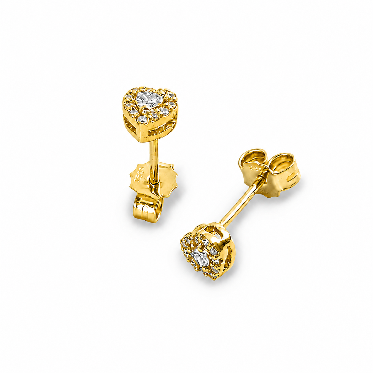 Orecchini Diamante Cuore Parure 0,184 ct